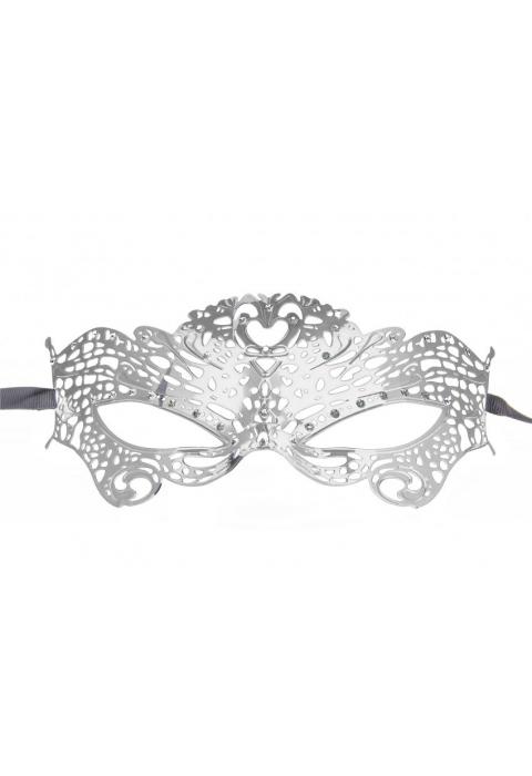 Серебристая металлическая маска Butterfly Masquerade Mask