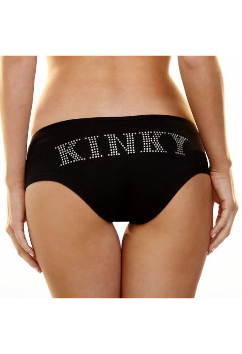Трусики-слип с надписью стразами Kinky Трусики-слип с надписью стразами Kinky