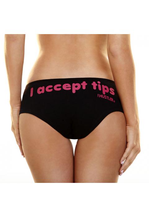 Женские трусики Hustlerс надписью I Accept Tips Женские трусики Hustlerс надписью I Accept Tips
