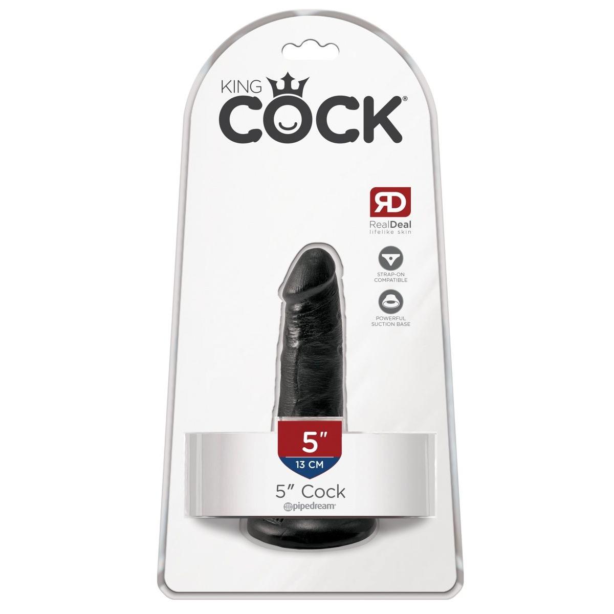 Черный анальный фаллоимитатор на присоске 5  Cock - 14 см.
