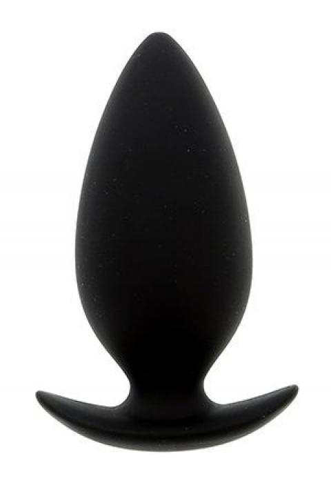 Чёрная анальная пробка BOOTYFUL ANAL PLUG MEDIUM BLACK - 9,8 см.