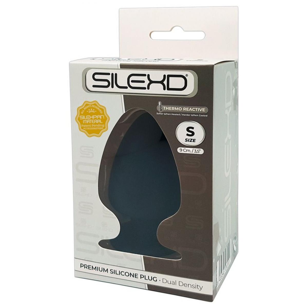 Черная анальная втулка Premium Silicone Plug S - 9 см.