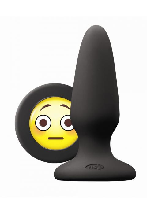 Черная силиконовая пробка среднего размера Emoji OMG - 10,2 см. Черная силиконовая пробка среднего размера Emoji OMG - 10,2 см.