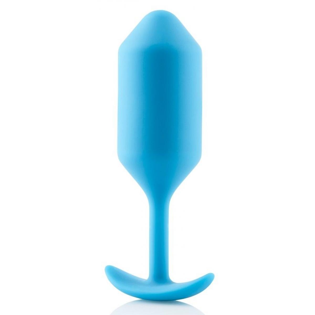 Голубая пробка для ношения B-vibe Snug Plug 3 - 12,7 см.