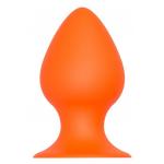 Оранжевая анальная пробка PLUG WITH SUCTION CUP - 13,4 см. 