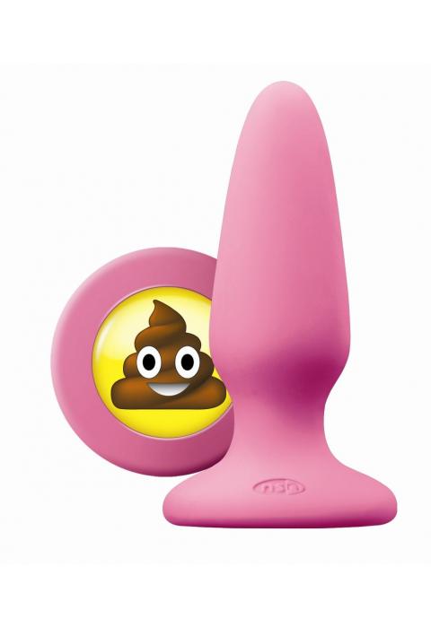 Розовая силиконовая пробка среднего размера Emoji SHT - 10,2 см. Розовая силиконовая пробка среднего размера Emoji SHT - 10,2 см.