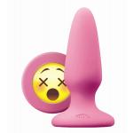 Розовая силиконовая пробка среднего размера Emoji WTF - 10,2 см. 