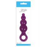 Средняя фиолетовая анальная пробка Jolie Ripples - 12 см.