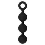 Чёрная анальная цепочка Lust Anal Beads - 19,5 см.