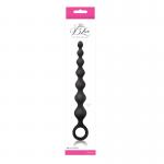 Чёрная анальная цепочка Perles D Lux Long - 20,3 см.
