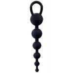 Чёрная анальная цепочка  Six Balls  Chain - 18,5 см.