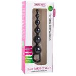 Чёрная анальная цепочка  Six Balls  Chain - 18,5 см.
