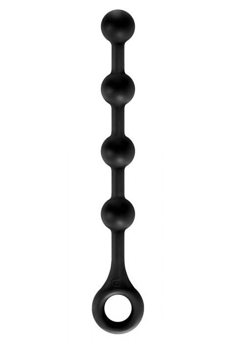 Черная цепочка анальных шариков  Soft Balls Jr. - 29 см.