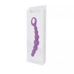 Фиолетовая анальная цепочка CATERPILL-ASS SILICONE PURPLE - 19,5 см.