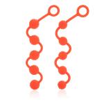 Набор оранжевых анальных цепочек Posh Silicone O Beads