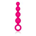 Розовая анальная цепочка Booty Beads - 15,3 см.
