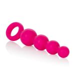 Розовая анальная цепочка Booty Beads - 15,3 см.