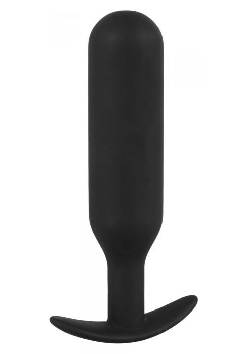Черная утяжеленная анальная пробка Anal Trainer Medium - 18 см.