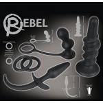 Набор чёрных стимуляторов для анальных удовольствий Rebel Anal Set