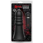 Анальная вибропробка Kink Vibrating Silicone Butt Plug Ridged 8  - 20,32 см.
