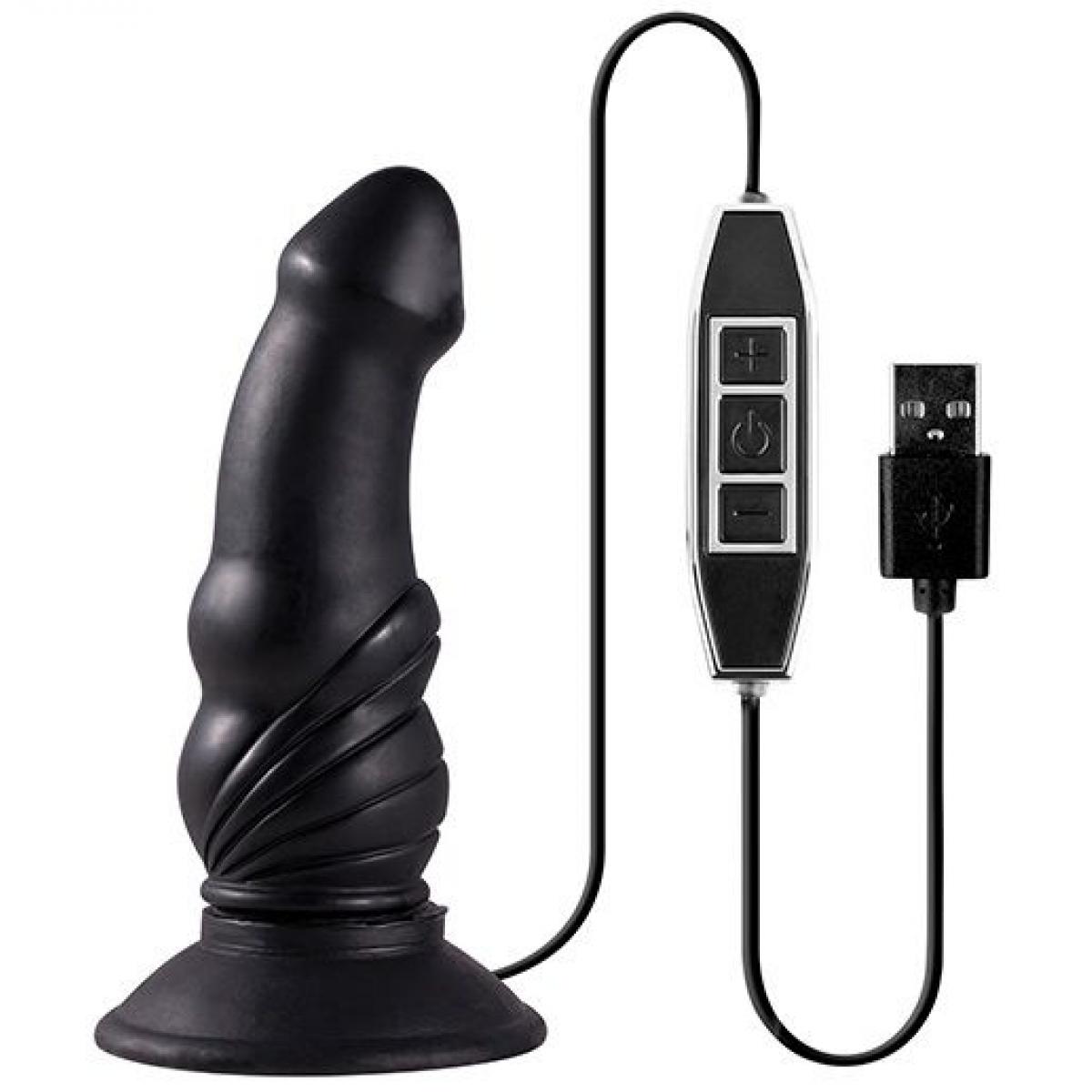 Анальная вибропробка, работающая от USB, MENZSTUFF SPINDLE 10FUNCTION BUTT PLUG