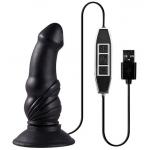 Анальная вибропробка, работающая от USB, MENZSTUFF SPINDLE 10FUNCTION BUTT PLUG