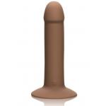 Бежевый вибромассажёр с присоской LUXE Touch-Sensitive Vibrator - 16,5 см.