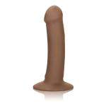 Бежевый вибромассажёр с присоской LUXE Touch-Sensitive Vibrator - 16,5 см.