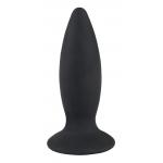 Чёрная перезаряжаемая анальная пробка Black Velvets Recharge Plug L - 14,7 см.