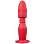 Красная анальная пробка с вибрацией MENZSTUFF VIBRATING BUTT PLUG 8.5INCH - 21,5 см.