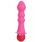 Розовый вибромассажер для анальной стимуляции PURRFECT SILICONE ANAL VIBRATOR PINK - 12,7 см.