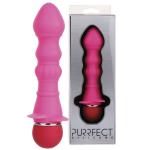 Розовый вибромассажер для анальной стимуляции PURRFECT SILICONE ANAL VIBRATOR PINK - 12,7 см.