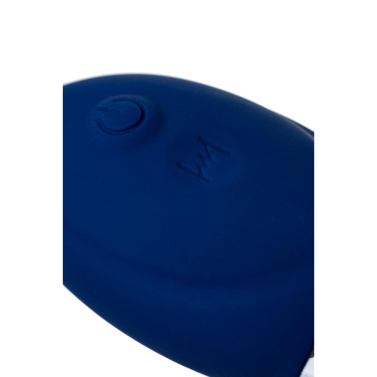 Синяя анальная вибровтулка O Play Unico с пультом ДУ - 13,5 см.