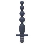 Тёмно-синяя анальная виброёлочка Carnal Promise Vibrating Anal Beads - 20,8 см.