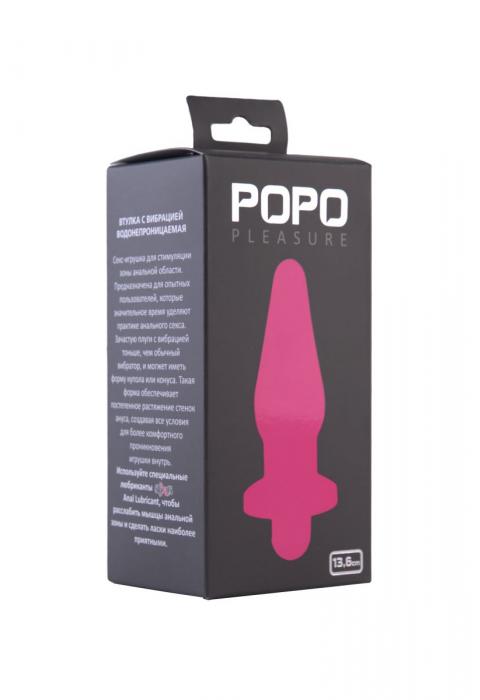 Водонепроницаемая вибровтулка розового цвета POPO Pleasure - 13,6 см.