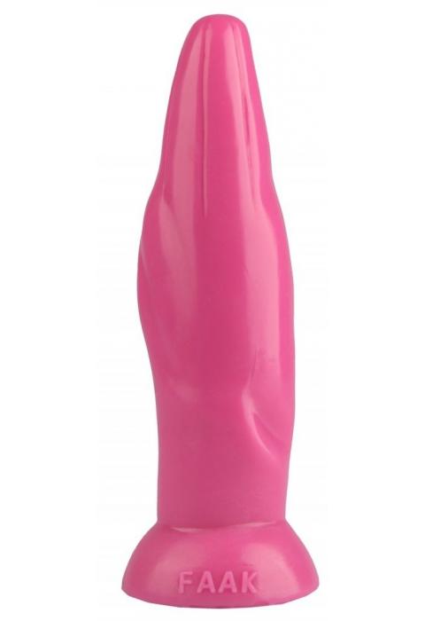 Розовая фигурная анальная втулка - 22,5 см.