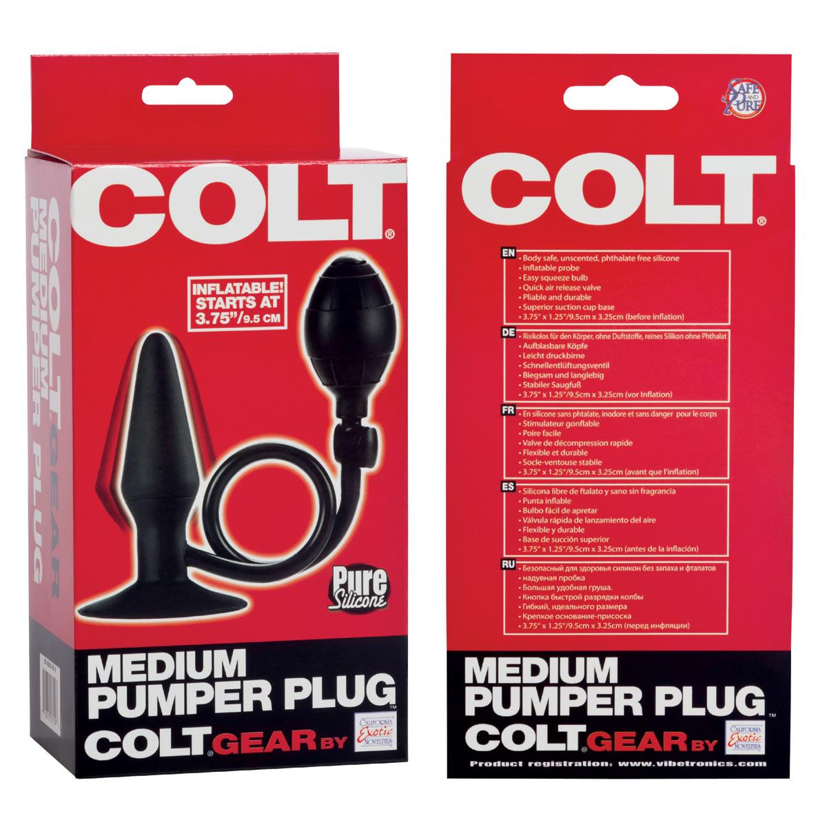 Анальная силиконовая пробка-расширитель COLT Medium Pumper Plug - 9,5 см.