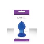 Малая синяя стеклянная анальная пробка CRYSTAL PLUG 