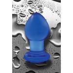 Малая синяя стеклянная анальная пробка CRYSTAL PLUG 