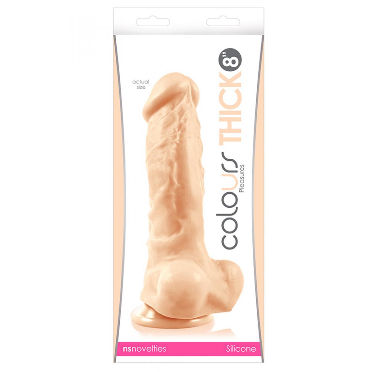 Большой фаллоимитатор Colours Pleasures Thick 8  Dildo - 23,8 см.