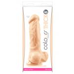 Большой фаллоимитатор Colours Pleasures Thick 8  Dildo - 23,8 см.