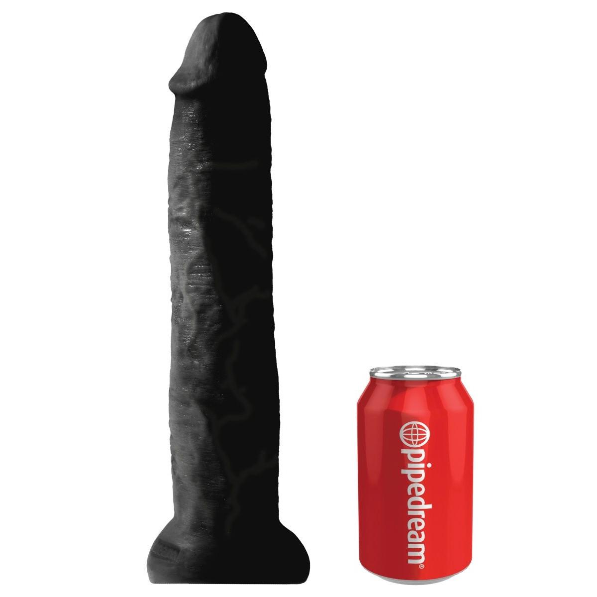 Черный фаллоимитатор-гигант на присоске  13  Cocks - 33 см. 