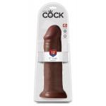 Коричневый фаллоимитатор на присоске 12  Cock - 31 см. 