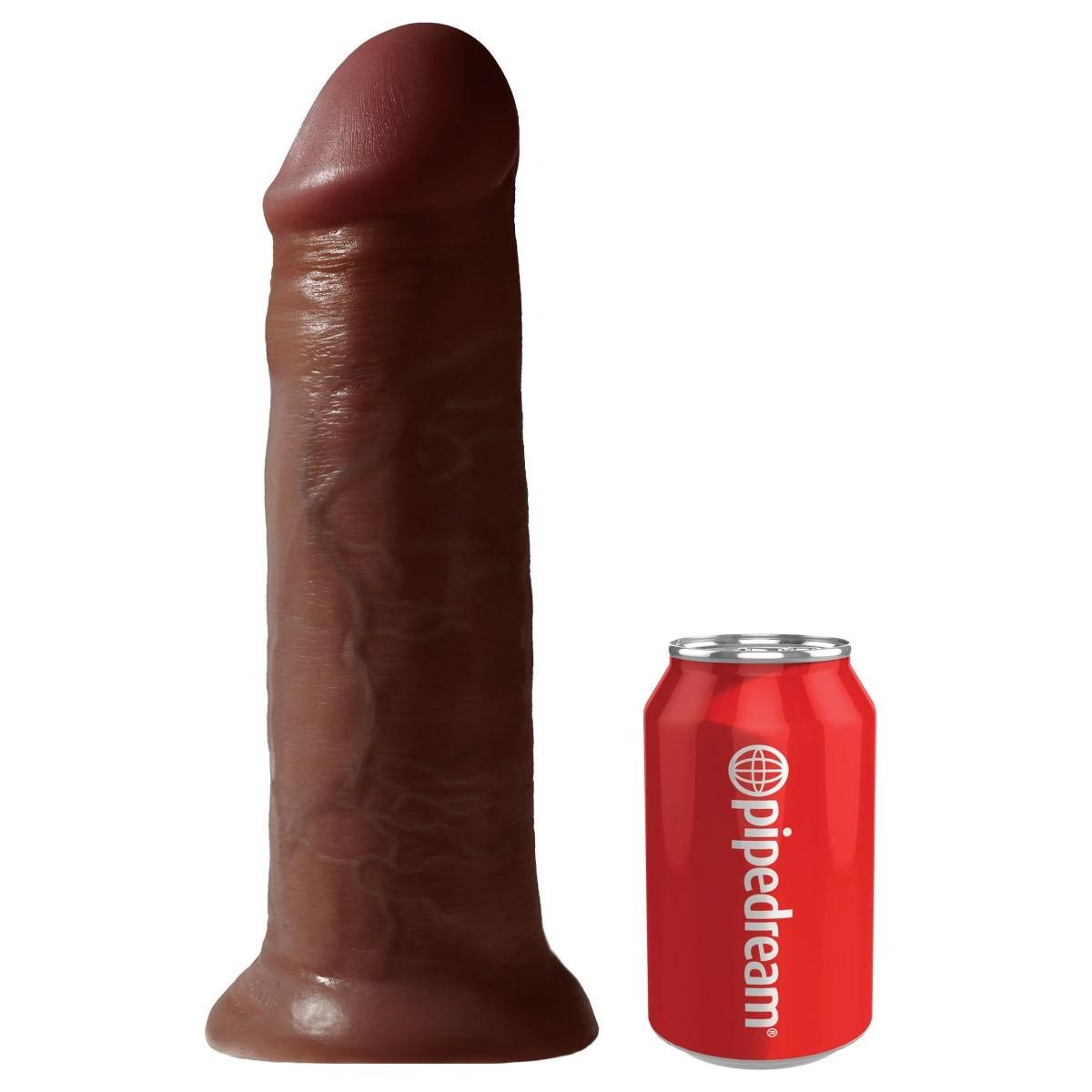Коричневый фаллоимитатор на присоске 12  Cock - 31 см. 