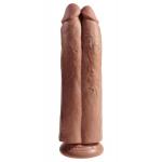 Сдвоенный фаллоимитатор-мулат 11  Two Cocks One Hole - 30 см.