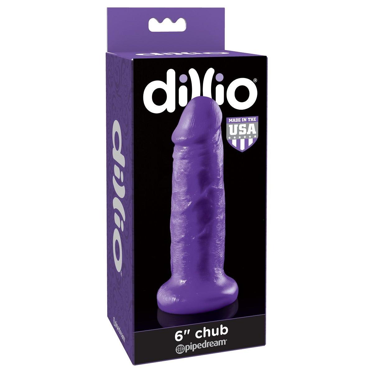 Фиолетовый фаллоимитатор на подошве-присоске 6  Chub - 17,8 см.