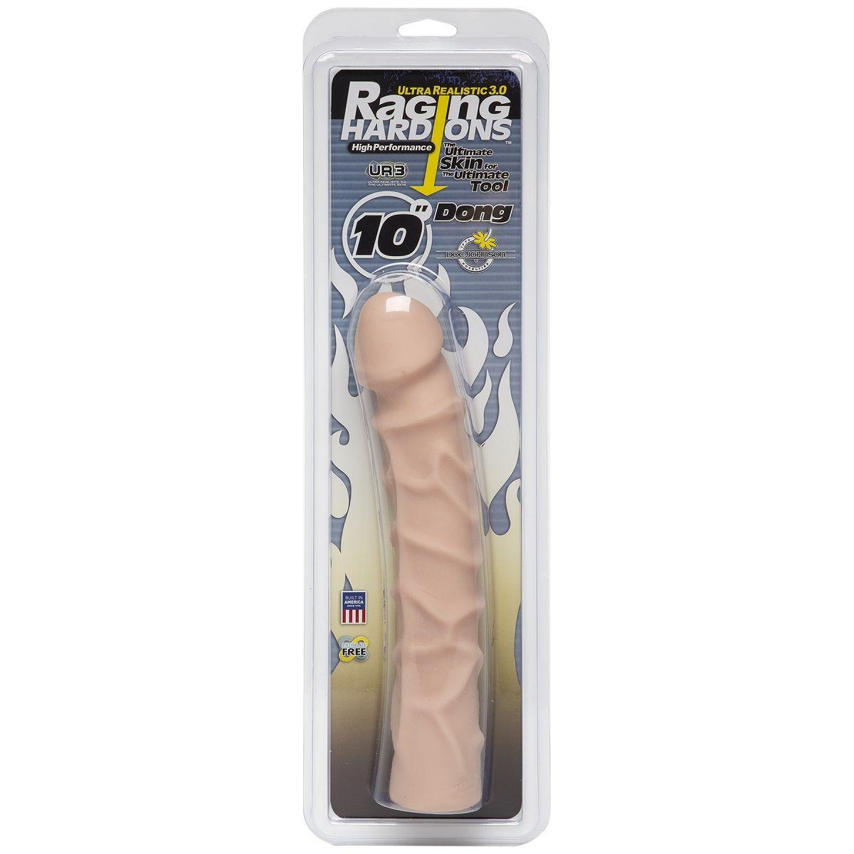 Телесный реалистик Raging Hard-Ons ULTRASKYN 10  Dong - 25,4 см.