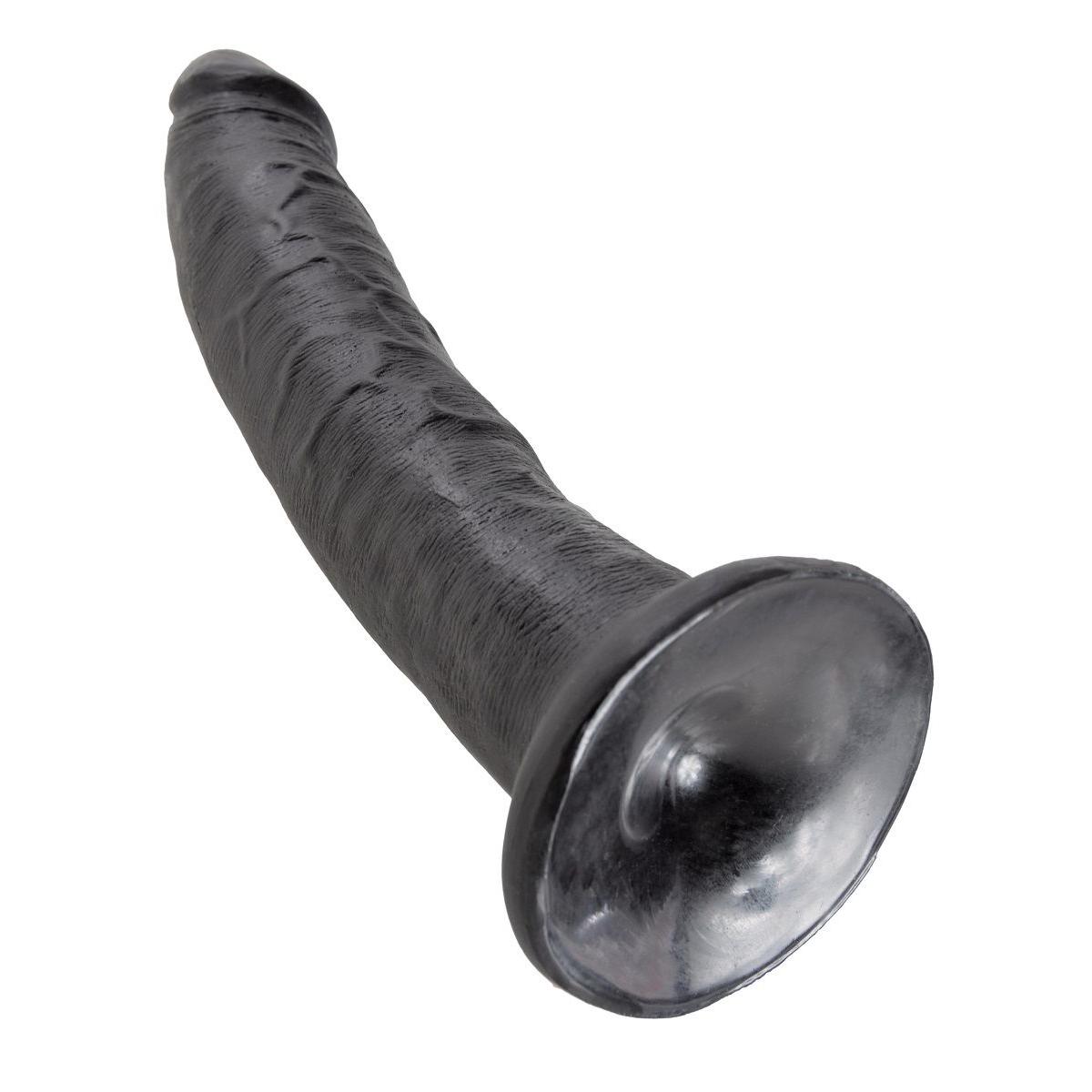 Чёрный фаллоимитатор с присоской 7  Cock - 17,8 см.