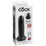 Черный необрезанный фаллоимитатор на присоске 6  Uncut Cock - 16,5 см.