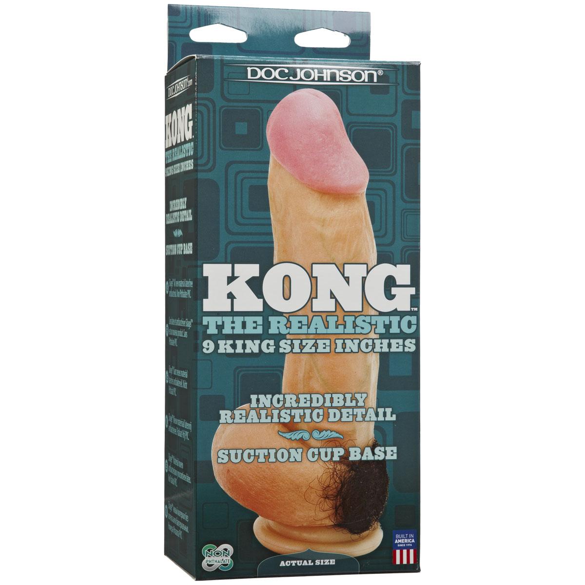 Фаллоимитатор на присоске Kong Realistic Cock - 23,6 см.